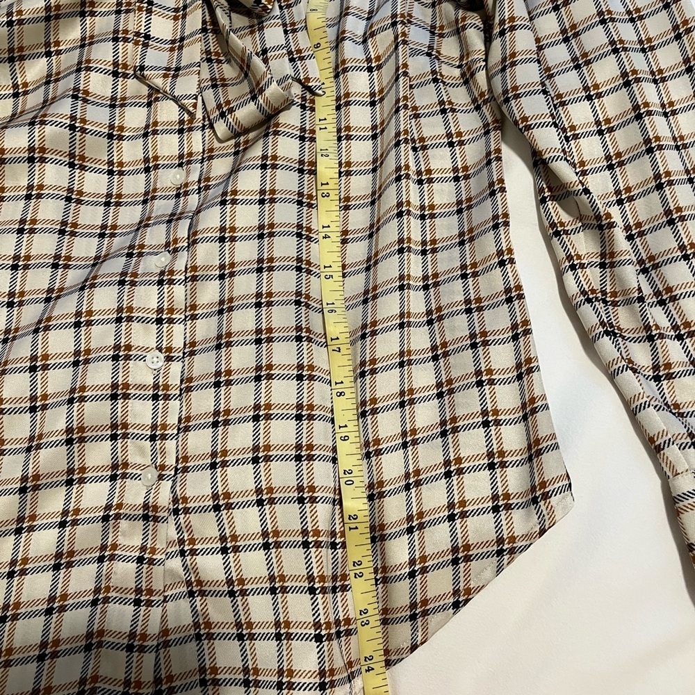 Ann Taylor Checkered Bow Blouse size 2 - Picture 10 of 10